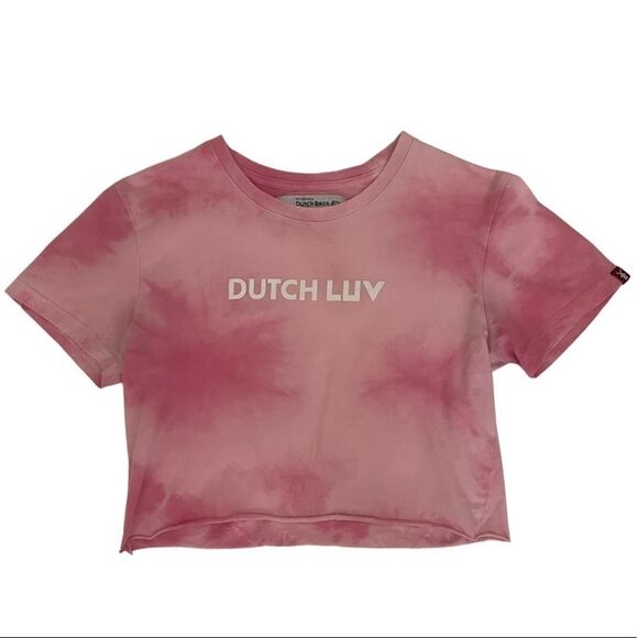 Reconstructed Dutch Bros Dutch Luv Tie Dye Tee Size Medium - Picture 1 of 6